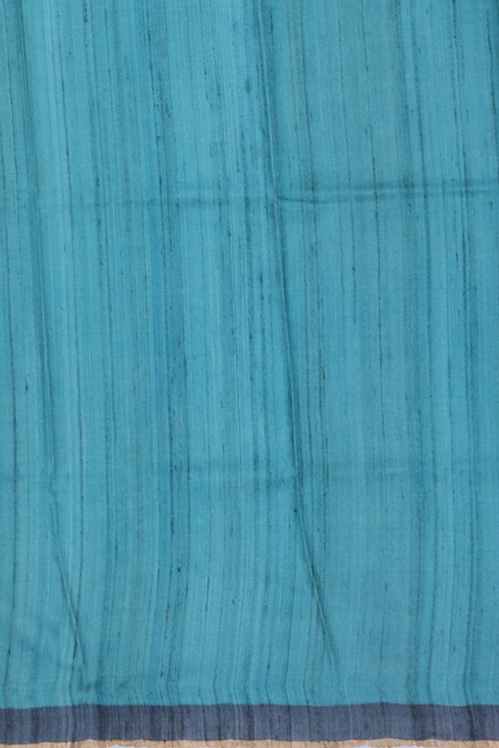 Image of Tussar-Silk Leaf Creeper Print Saree